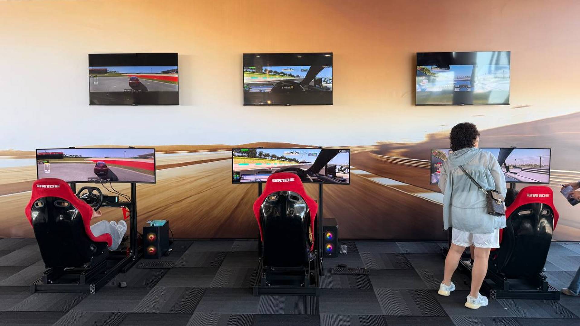 Blue Steel Racing sim racing rigs at Zeekr Owners' Track Day, Sepang International Circuit