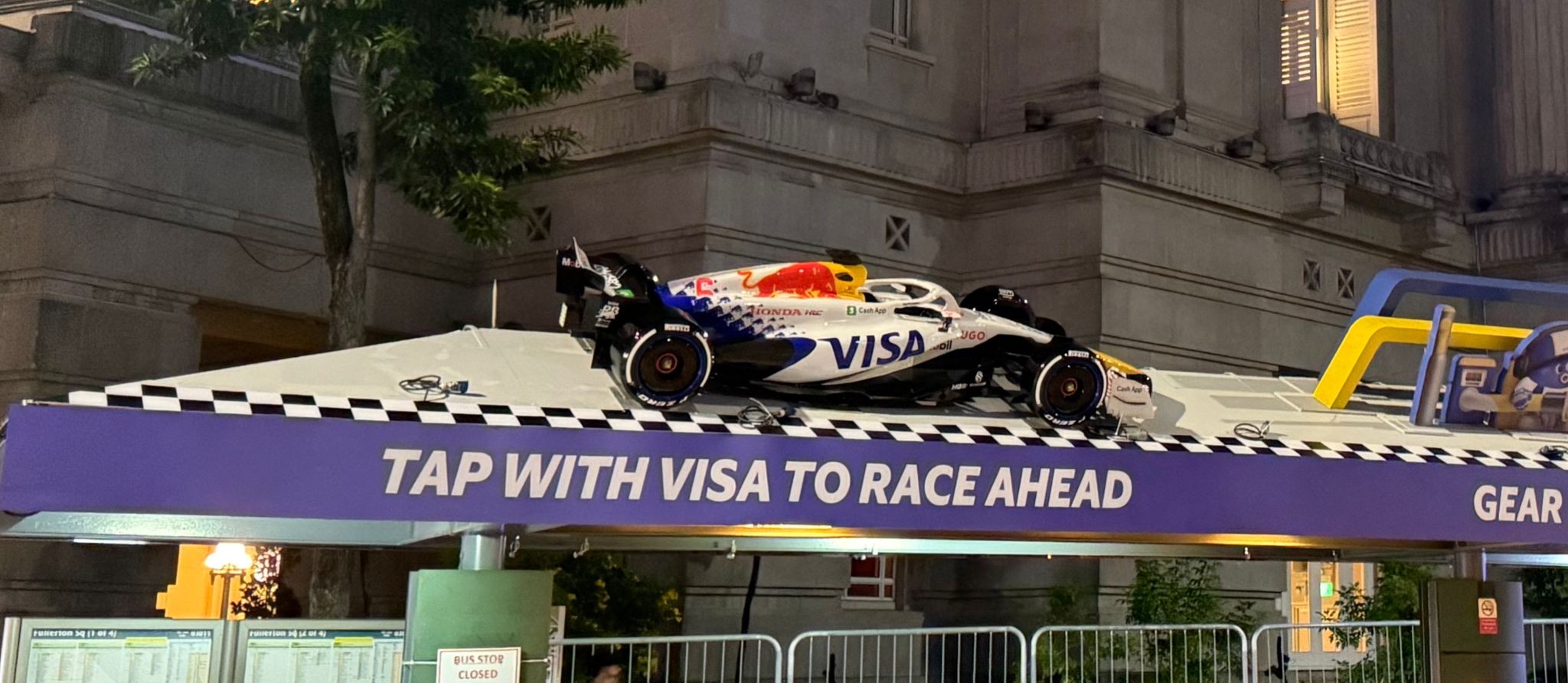 60 percent scale F1 show car for hire in a mall concourse in Malaysia